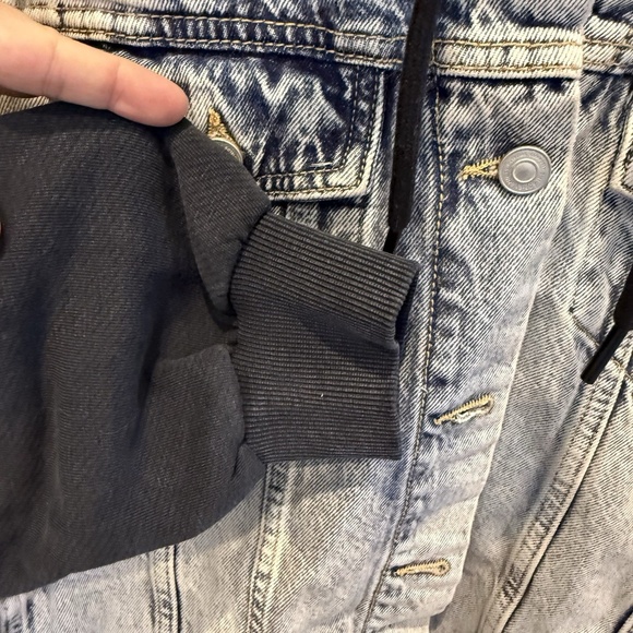 ALLSAINTS Milena Hooded Jacket in Indigo Blue Denim XS/S $269 - Picture 5 of 9